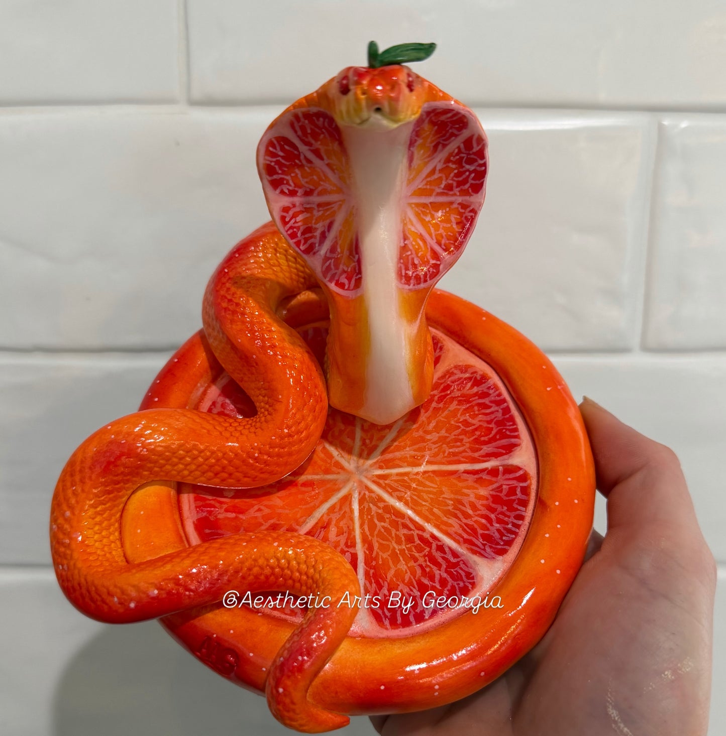 Cobra, blood orange trinket tray