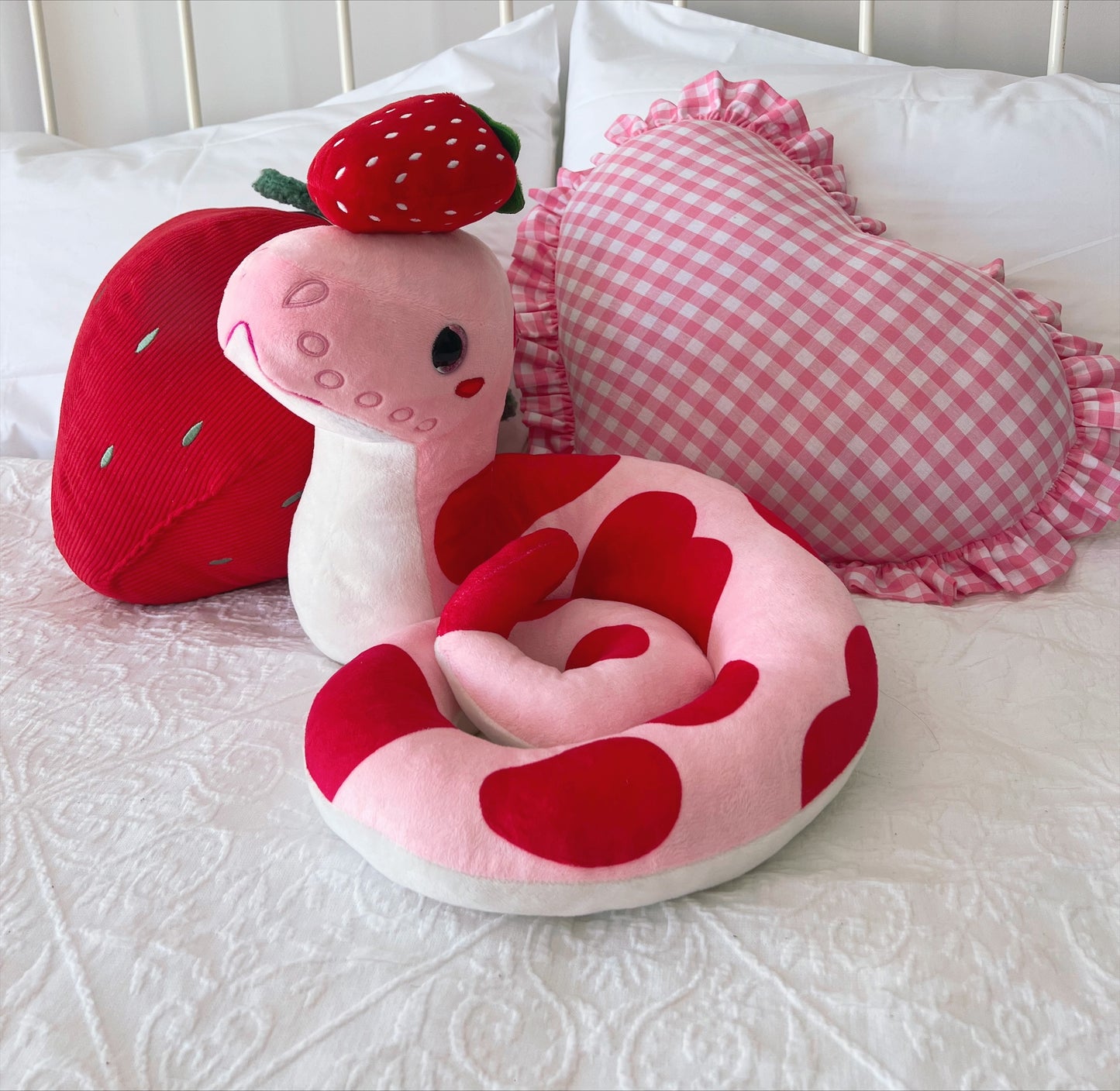 PRE ORDER large plush strawberry snake